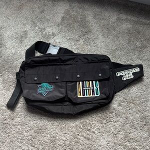 Adidas Black and Multicolor Belt Bag